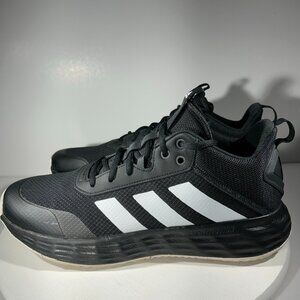 Adidas OWN THE GAME Mens Size 12 Basketball Shoes Black White Sneakers Low Gym